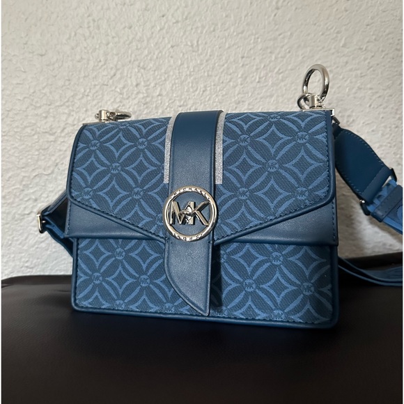 NWT MICHAEL MICHAEL KORS SIGNATURE GREENWICH SMALL CONVERTIBLE CROSSBODY - Picture 7 of 15